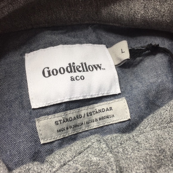 NWT Goodfellow Short Sleeve Polo Shirt Grey S L - Picture 5 of 7